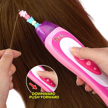 Imagem de Kit Infantil Aplicador de Miçangas para Cabelo - Polibrinq