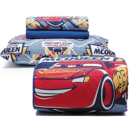 Jogo De Cama Infantil Carros Mcqueen Speed 3 Peças Santista