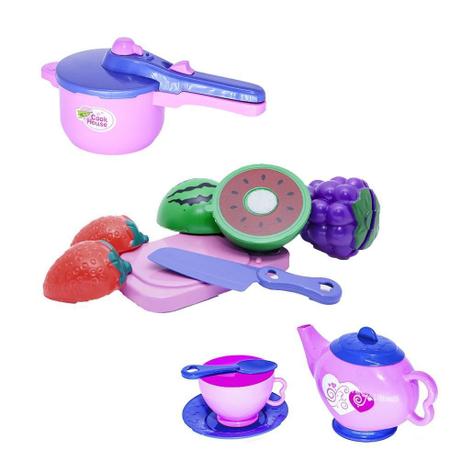 Kit Infantil Comida Geladeira Fogão Microondas Panela 55P - Altimar Imagem de Kit Infantil Comida Geladeira Fogão Microondas Panela 55P