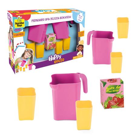 Kit Infantil Conjunto Copos Jarras Nosso Suquinho Samba Toys Imagem de Kit Infantil Conjunto Copos Jarras Nosso Suquinho Samba Toys