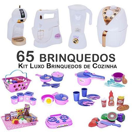 Imagem de Kit Infantil Prato Copo Potes Mercado Panela de Pressão 65p