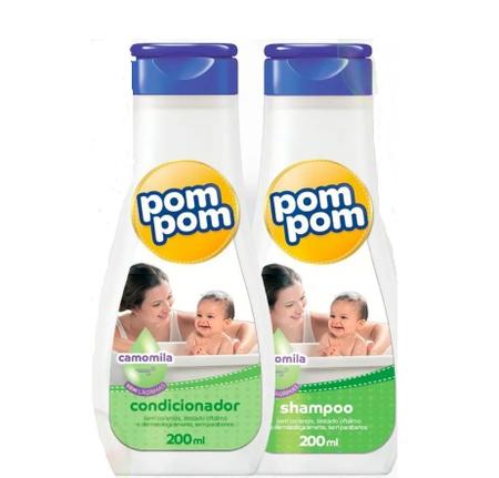 Imagem de Kit infantil Shampoo e Condicionador Camomila 200ml Pom Pom