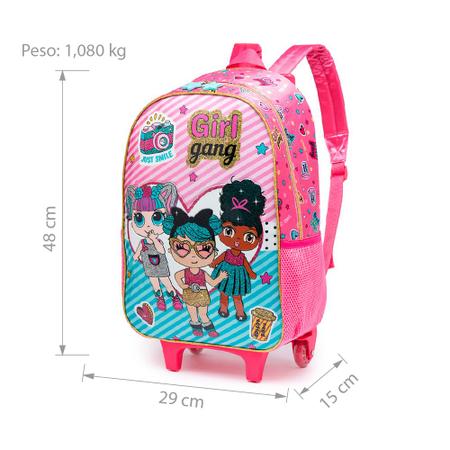 Imagem de Kit Infantil Spector Mochila de Rodinhas Estojo Lancheira Escolar