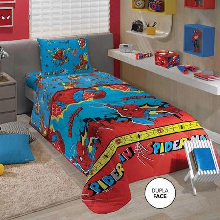 Jogo De Cama Infantil Homem Aranha 4 Peças Com Edredom Decor - Carrefour