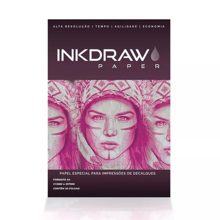 Imagem de Kit Inkdraw Stencil Decalque Tatuagem 100 Ml + Inkdraw Paper
