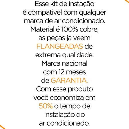 Imagem de Kit instalação ar inverter 9000/12000 btus 2m com suporte