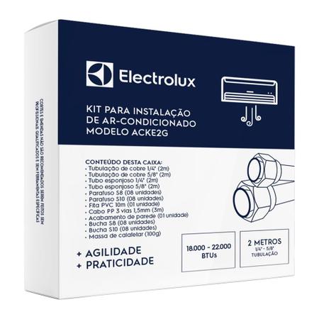 Imagem de Kit Instalação de Ar Condicionado Split 18000 A 22000 Btus - 2 metros ACKE2G