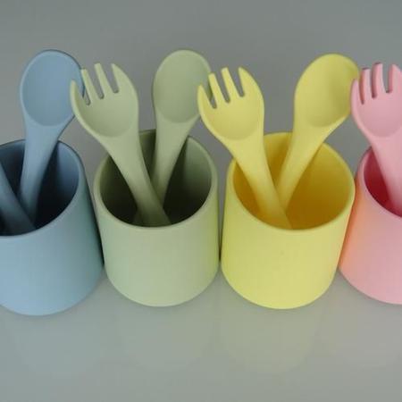 Kit Introdução Alimentar Silicone 6 Pçs Bpa Free - Verde - Fucsia Imports Imagem de Kit Introdução Alimentar Silicone 6 Pçs Bpa Free - Verde