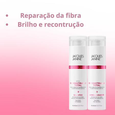 Imagem de Kit Jacques Janine Reconstrução Total Shampoo + Condicionador 240ml