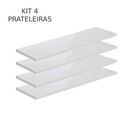 Kit 4 Prateleiras Parede 30x15 MDF