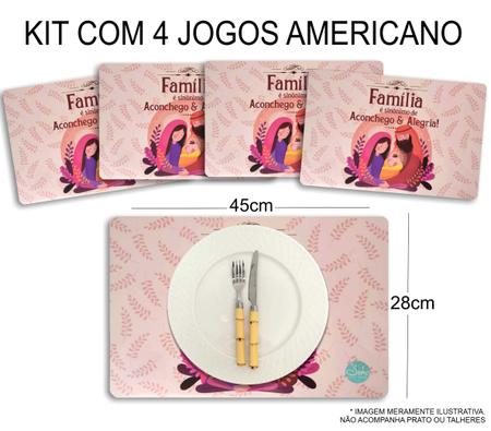 Jogo americano redondo para o dia conjunto de 4 tapetes laváveis de 38 cm Papai  Noel risada design de Natal tapetes de mesa redondos de PVC para mesa de  jantar