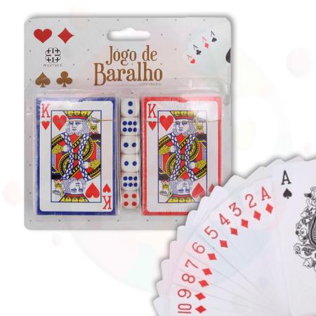 Imagem de Kit Jogo Com 4 Baralhos 12 Dados