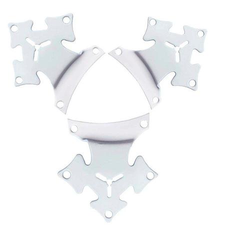 Imagem de Kit Jogo de 3 Pás Facão Brancas com Garras Brancas Completo para Ventilador de teto Venti-Delta