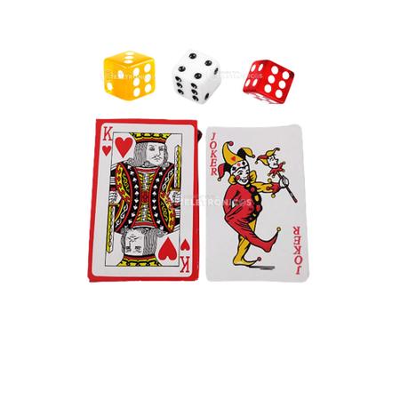 Imagem de Kit Jogo De Baralho 54 Cartas 3 Dados Poker Truco BA5713