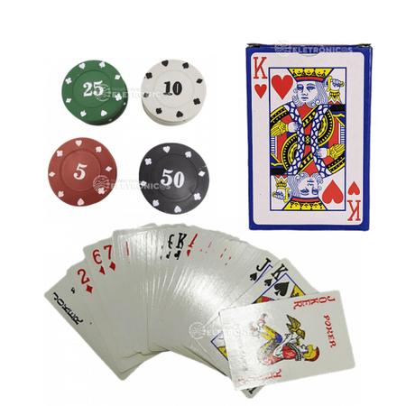 Jogo De Cartas Baralho Duplo Com 2 Jogos 54 Cartas Cada no Shoptime