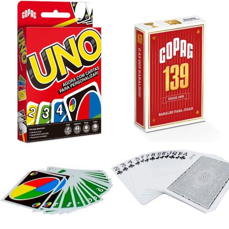 10 Jogo De Cartas Baralho Mattel Games Copag Uno 114 Cartas - Deck de Cartas  - Magazine Luiza