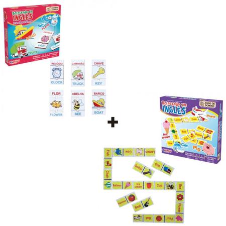 Kit Jogo de Domino em Ingles 28 Pecas + Quebra Cabeca Palavras em Ingles 54  Pecas Ciabrink - Outros Jogos - Magazine Luiza