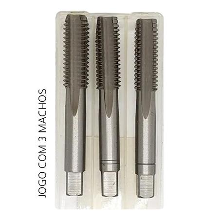 Kit Jogo de Macho M8 x 1,25 + Desandador + Fluido - SUPRIR Imagem de Kit Jogo de Macho M8 x 1,25 + Desandador + Fluido