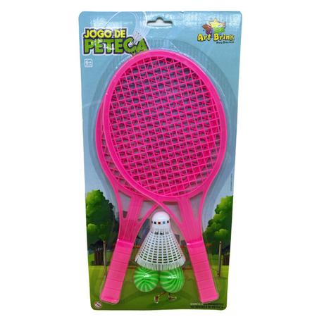 Kit Jogo De Raquetes Infantil Badminton Tênis Peteca Praia em