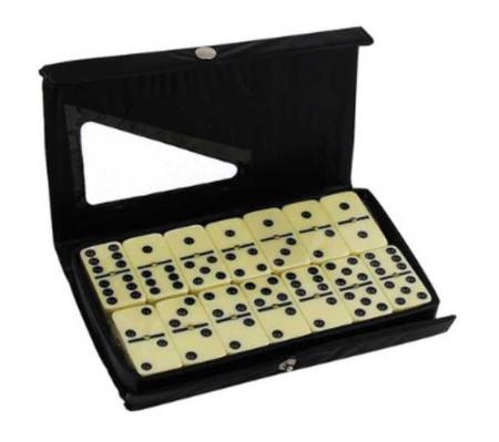 Jogo De Domino Profissional Com Estojo Rígido 28 Peças com o