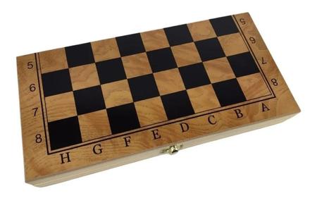 Jogo de xadrez tabuleiro pecas madeira unyhome jg172002