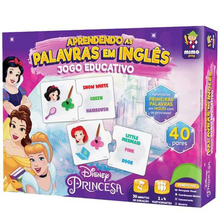 Kit Quebra Cabeça + Dominó +jogo Da Memória Princesas Disney