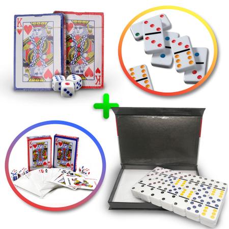 Kit 5 Jogos Domino Infantil Colorido Com 28 Pedras Em Cada