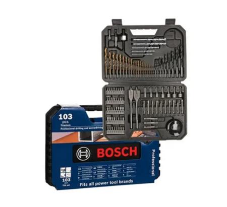 Imagem de Kit Jogo Ferramentas Completo Brocas Soquete Maleta Bosch