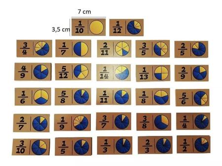 Imagem de Kit Jogo Frações Círculos De Frações E Jogo De Dominó
