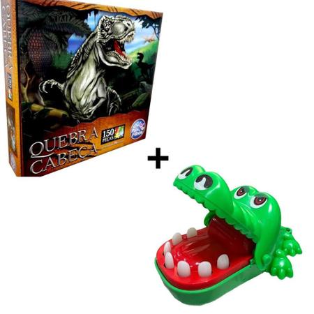 Kit Jogo Infantil Quebra Cabeça Dinossauro Rex+Jacaré Boca De Dentista -  Oriente - Quebra Cabeça - Magazine Luiza