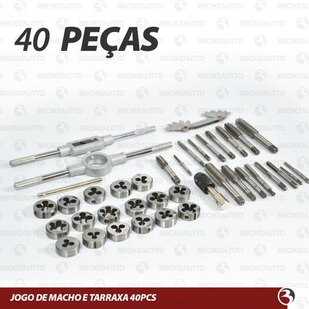 Jogo de macho e cossinete tarraxa kit 40 pc + pente de rosca, Magalu  Empresas