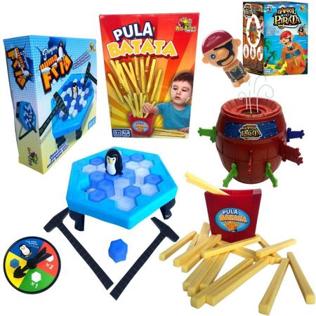 Kit Pula Batata + Jogo Pinguim Numa Fria Art Brink Criança