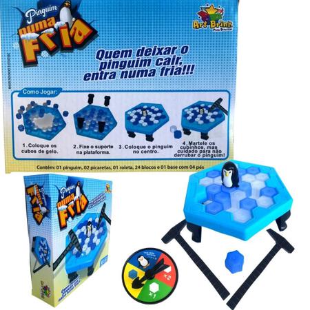 Kit Pula Batata + Jogo Pinguim Numa Fria Art Brink Criança