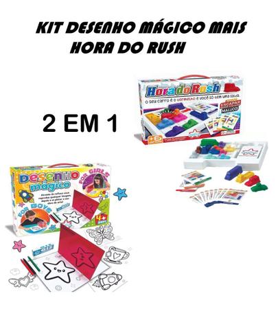 Kit Jogo Para Crianças 5 6 7 8 anos Hora Rush Desenho Mágico - Big Star -  Kit de Colorir - Magazine Luiza