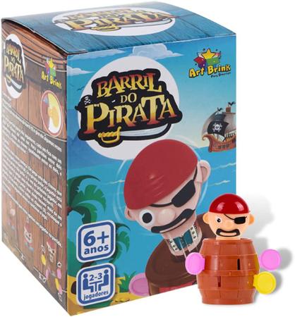 Jogo Quebra Gelo Pinguim E Barril Pirata Pula Art Brink