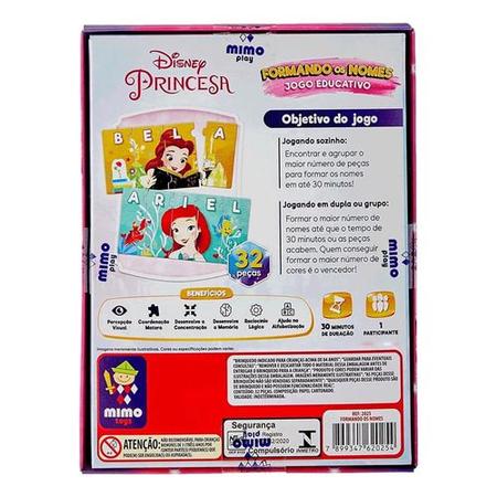 Jogo Educativo Princesas Disney Formando Nomes - Loja Zuza Brinquedos