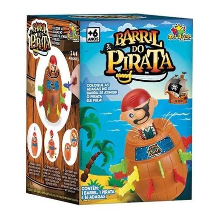 Imagem de Kit Jogo Pula Pirata Barril + Jogo Hipopótamo Papa Tudo