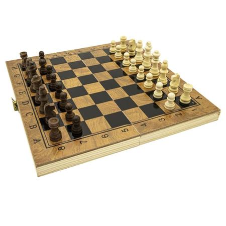 Kit 3 jogo xadrez E dama classic tabuleiro estojo pç maciças em Promoção na  Americanas