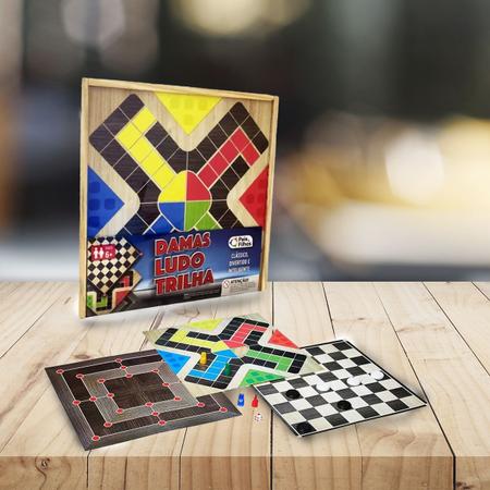 Clas Ohlson - Jogo de ludo de madeira, tabuleiro familiar