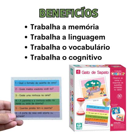 Jogo Educativo Gato de Sapato - Coleção Crescer - NIG Brinquedos - Jogos  Educativos - Magazine Luiza