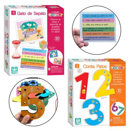 Kit Jogos Educativos Gato De Sapato E Jogo Conta Patos Nig - NIG Brinquedos  - Jogos Educativos - Magazine Luiza