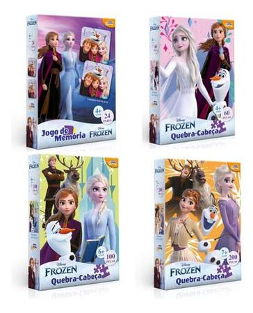 Imagem de Kit Jogos Frozen Menina Infantil Educativo Pedagogico