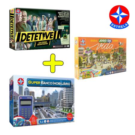 Kit jogo tabuleiro banco imobiliário + jogo da vida estrela - T