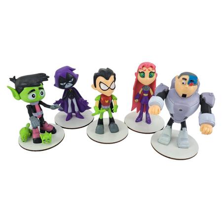 Kit Jovens Titãs em Ação Ravena Estelar Robin Mutano Cyborg - Sunn Toys -  Bonecos - Magazine Luiza