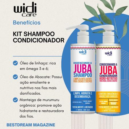 Imagem de Kit Juba Completo Shampoo + Condicionador + Mascara + Geleia + Encaracolando Widi Care Tratamento