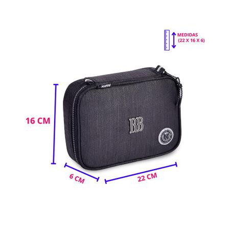 Kit Juvenil Rebecca Bonbon Mochila Preta de Costas com Lancheira e Estojo com Ecobag Imagem de Kit Juvenil Rebecca Bonbon Mochila Preta de Costas com Lancheira e Estojo com Ecobag