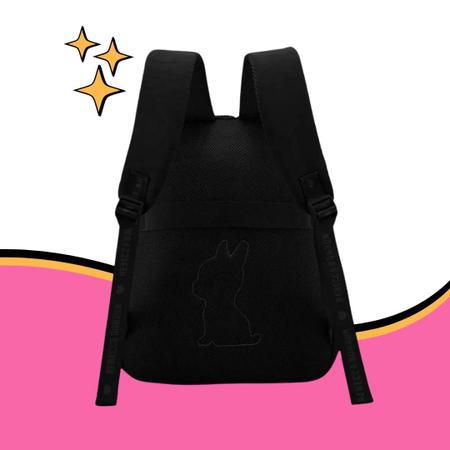 Kit Juvenil Rebecca Bonbon Mochila Preta de Costas com Lancheira e Estojo com Ecobag Imagem de Kit Juvenil Rebecca Bonbon Mochila Preta de Costas com Lancheira e Estojo com Ecobag