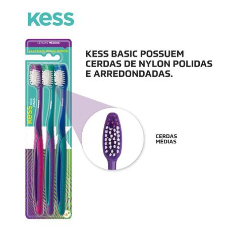 Imagem de Kit Kess Basic Plus Com Três Escovas