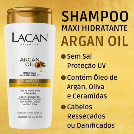 Imagem de Kit Lacan Argan Oil Shampoo Cond Leave-in Mascara Óleo 30ml