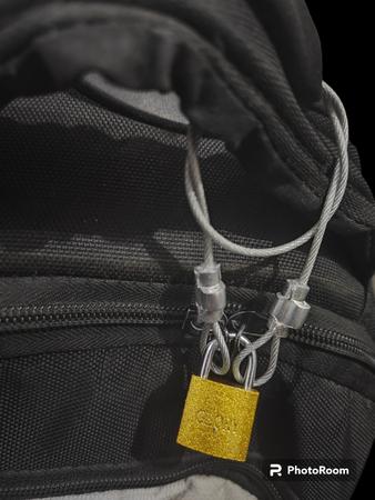 Imagem de Kit Lacre de Aço + Cadeado Segurança Trava Ziper para Malas e Bagagens - Aeroporto Rodoviaria Travel Trip